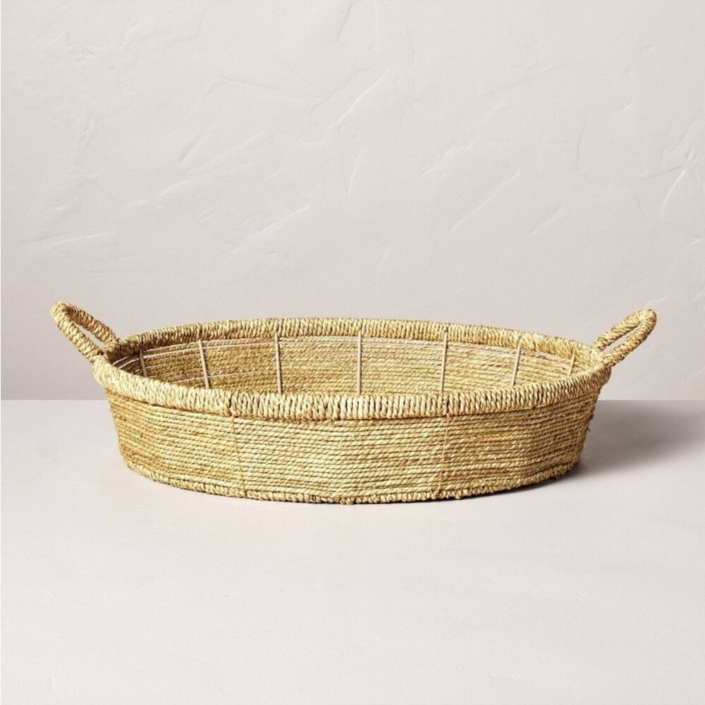 Hearth & Hand Magnolia 4x20 Woven Decorative Tray Basket